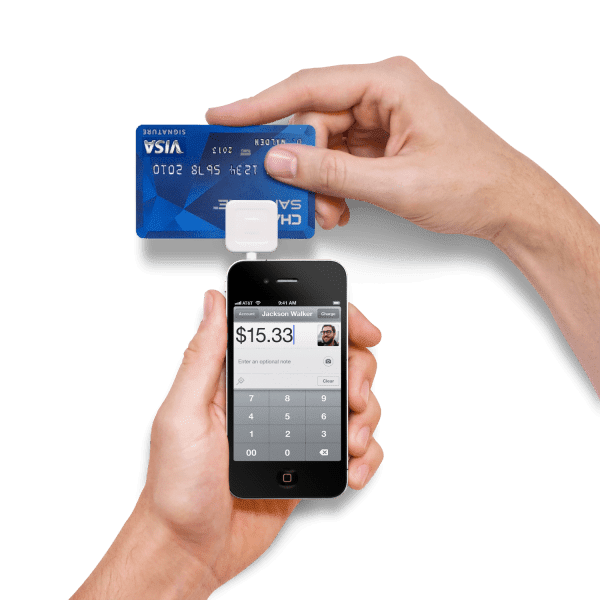 Square Swipe Only Card Reader Connected to iPhone, Card Swiped